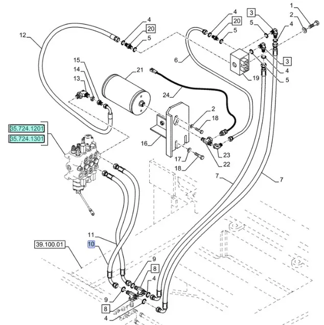 87638573 - Шланг гидравлической системы