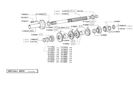 5112872 - Шайба 1,9мм толщ. вала муфт четн./нечетн. КПП TMT7/MXMPm, T6090