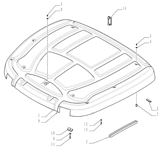 87571430 - Крыша пласт. кабины Pm. до 10г.в.
